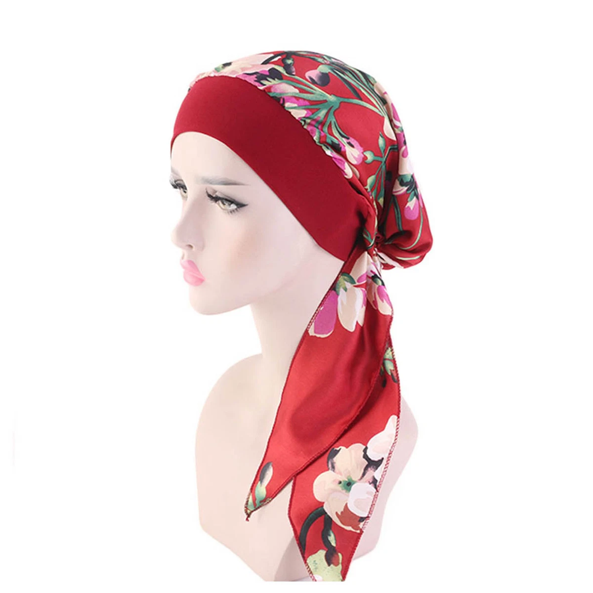 Red satin on sale head scarf