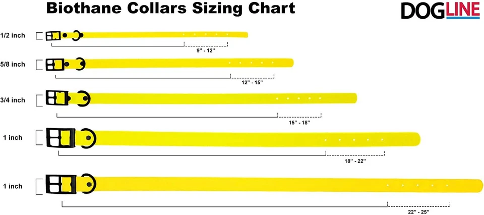 Collar de perro Dogline Biothane impermeable fuerte recubierto correas de nailon multi tamaño Foto 3 de 4