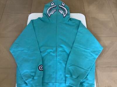 Authentic ape bape hand drawn face relaxed fit shark full