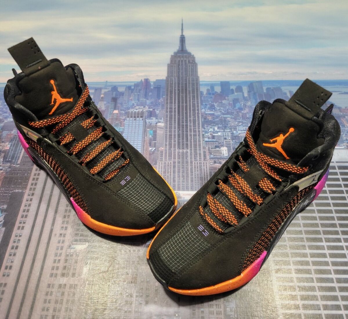 Nike Air Jordan XXXV 35 Sunset Black/Orange GS Grade School Nike Air Jordan XXXV 35 Sunset Black/Orange GS Grade School