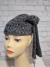 NWT Rebecca Minkoff Knit Hat/Arm Warmer Set One Size Grey/Black Neutral $70