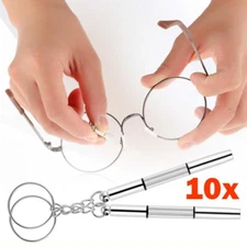 10pcs 3in1 Eyeglass Screwdriver Tool Kit Keychain Glasses Watch Phone Repair USA