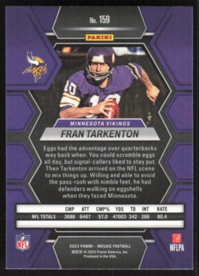 fran✨！ 2023 Panini Mosaic Fran Tarkenton Minnesota Vikings #159 | eBay