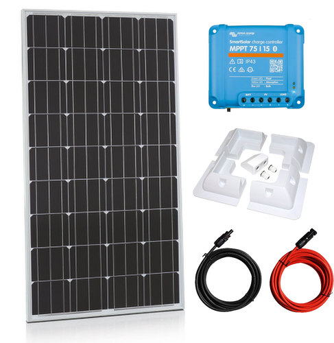 175W VICTRON ENERGY SOLAR PANEL KIT WITH 15A BLUETOOTH SMART MPPT CONTOLLER - Picture 1 of 6