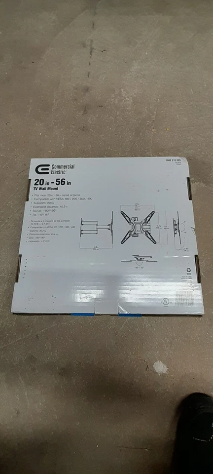 Commercial Electric Full Motion TV Wall Mount for 20 in. - 56 in. TV New - Image 2 of 3