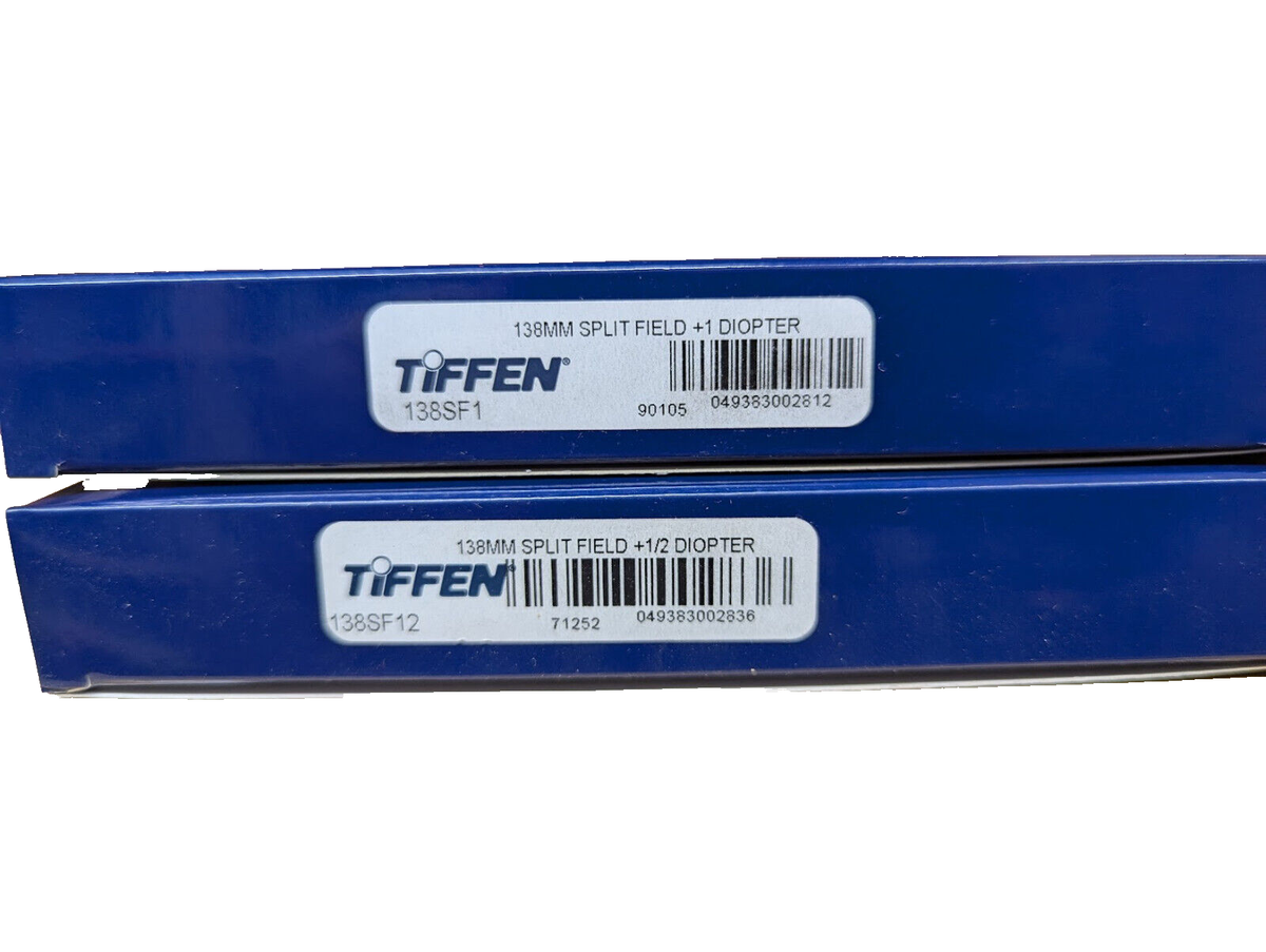 New Tiffen 138mm Split-Field Diopter +1/2 +1 Lens Filter Set