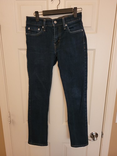 Denim Levis 511 para hombre calce 29x29 (tag29x30) azul ajustado lengüeta roja lavado oscuro - Imagen 10 de 10