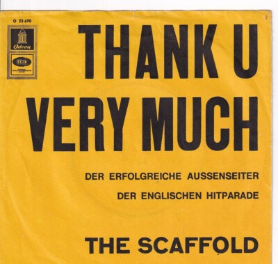 7'' Single - The Scaffold - Thank u very much