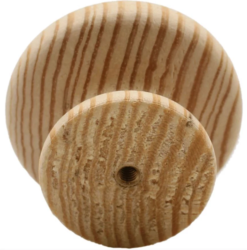 Wood Door Knob Genuine Pine Wooden Drawer Cupboard Various Sizes Unlacquered - Image 3 of 4