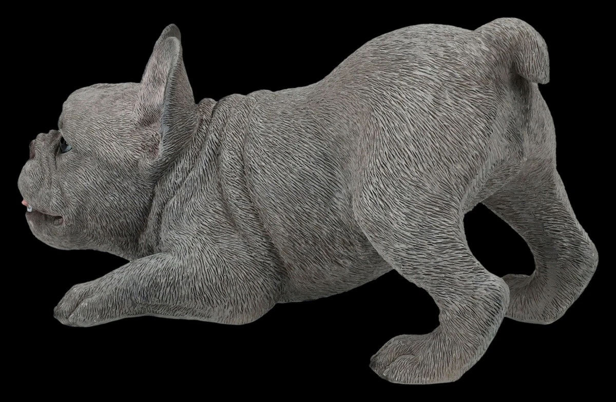 Französische Bulldogge Figur - Welpe will spielen - HotAnt Gartenfigur Deko H 12