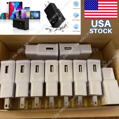 20X Adaptive Fast USB Wall Charger US Block Power Adapter Lot For Samsung S9 S10