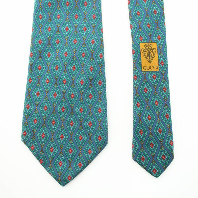 Gucci Tie Regular Silk All Over Pattern Logo Green /Bb Oh Men'S eBay