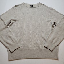 Dockers Sweater Mens L Beige Brown Pullover T81