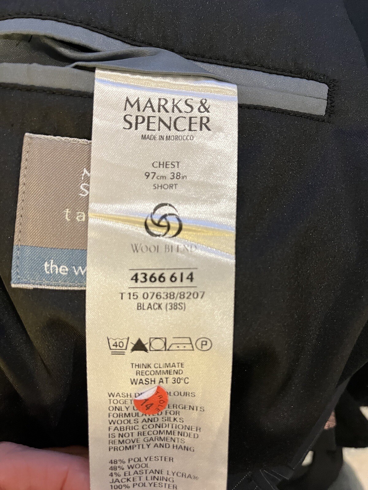 M&S men's black dinner suit/tuxedo for formal event eBay