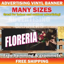 FLORERIA Advertising Banner Vinyl Sign FLORIST Flowers Flores