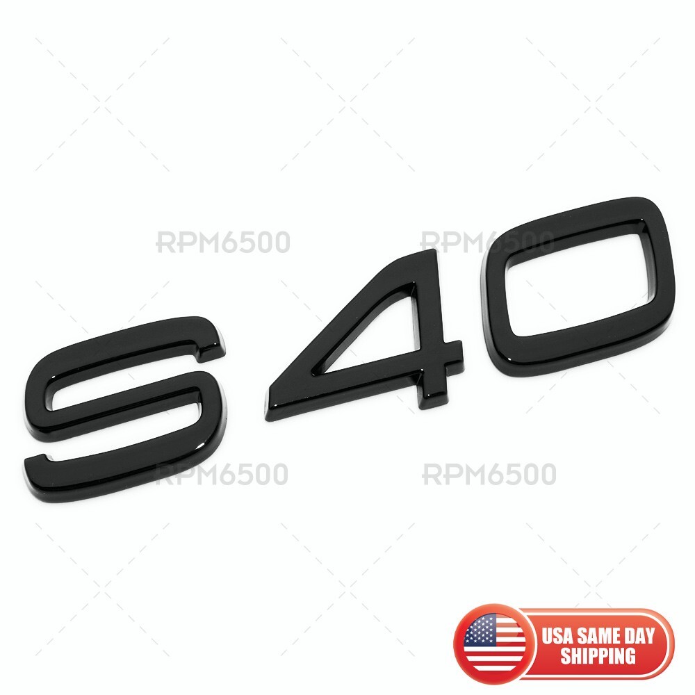 Volvo S40 Rear Trunk Lid Letter Logo Badge Nameplate Emblem Sport