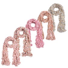Elegant Cherry Blossom Floral Chiffon Scarf - Different Colors Available