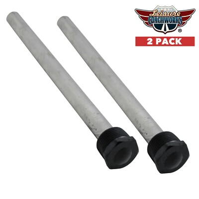 Leisure Coachworks NON TOXIC RV or Trailer Water Heater Magnesium Anode Rod 2 PK