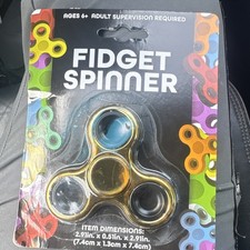 Gold Toy Fidget Spinner Tactile Sensory Ages 6  Up FB16421-02
