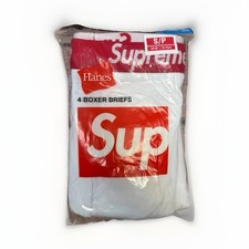Supreme x Hanes Boxer Briefs 4 pack White Size Small Only.