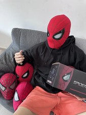 Popular Electric Spider Man Mask/Headband, Remote Control Flash USB Charging Glo