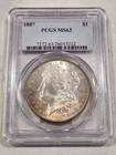 1887 Morgan Dollar PCGS MS63 Toned