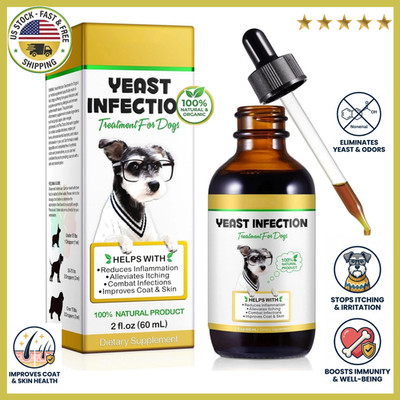 Natural Yeast Infection Treatment for Dogs, Dog Allergy Relief, Skin Itch Relief