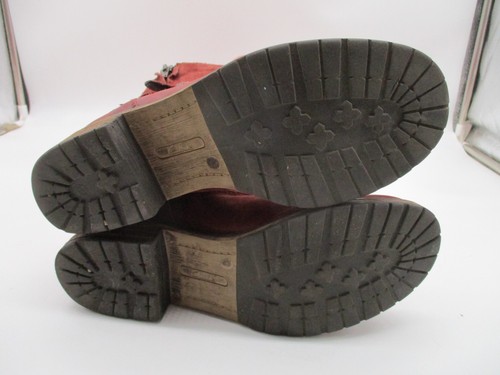 Stivali moto Clarks 66577 in pelle marrone ruggine con cintura da donna taglia 7,5 M - Foto 7 di 9