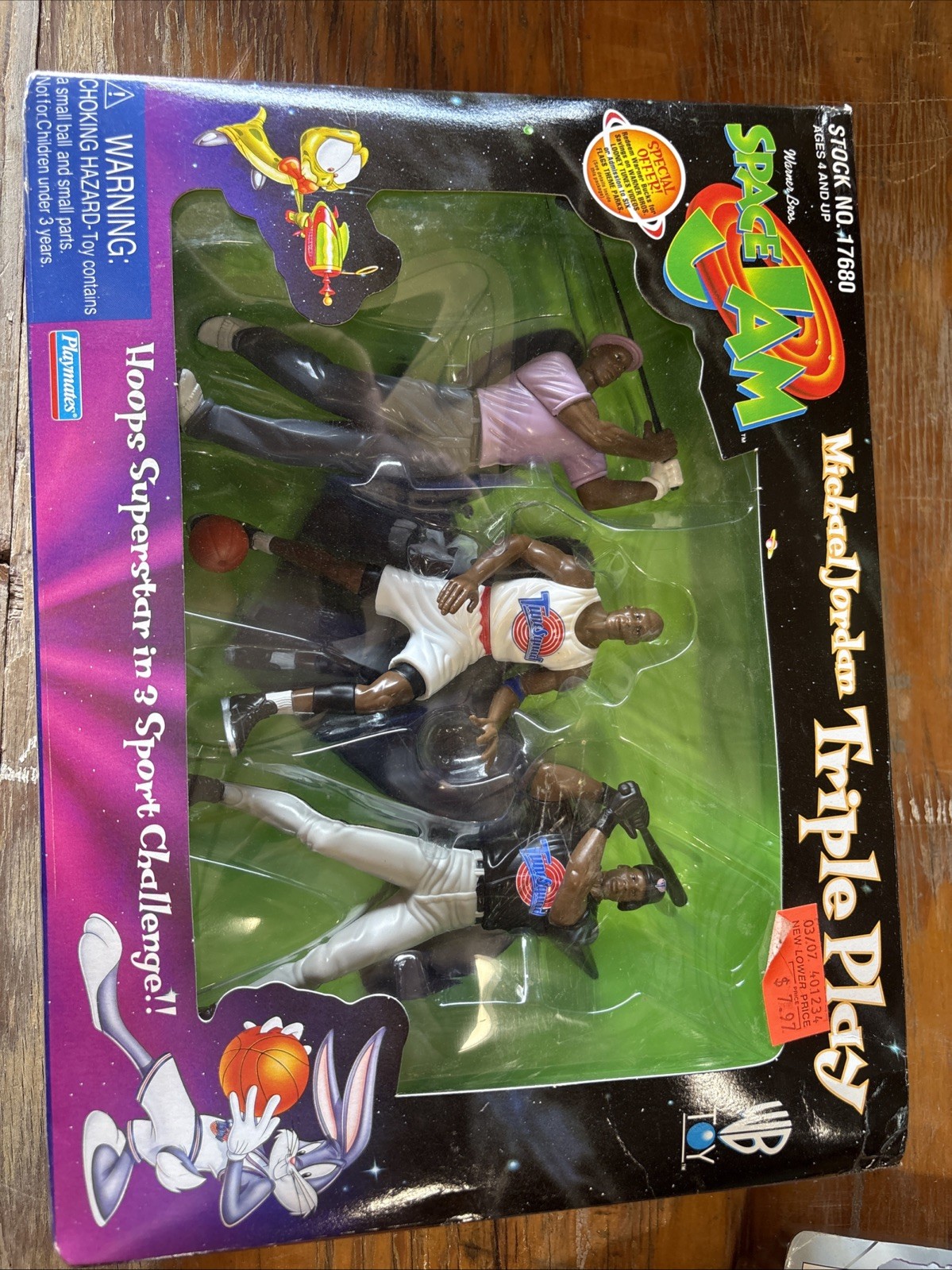 NIP SEALED 1996 Space Jam Michael Jordan Triple Play Figures by Playmates