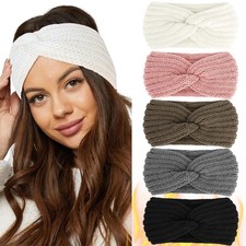 Knit Wide Winter Headbands Crochet Turban Stretch Ear Warmer Thick 5 PCS