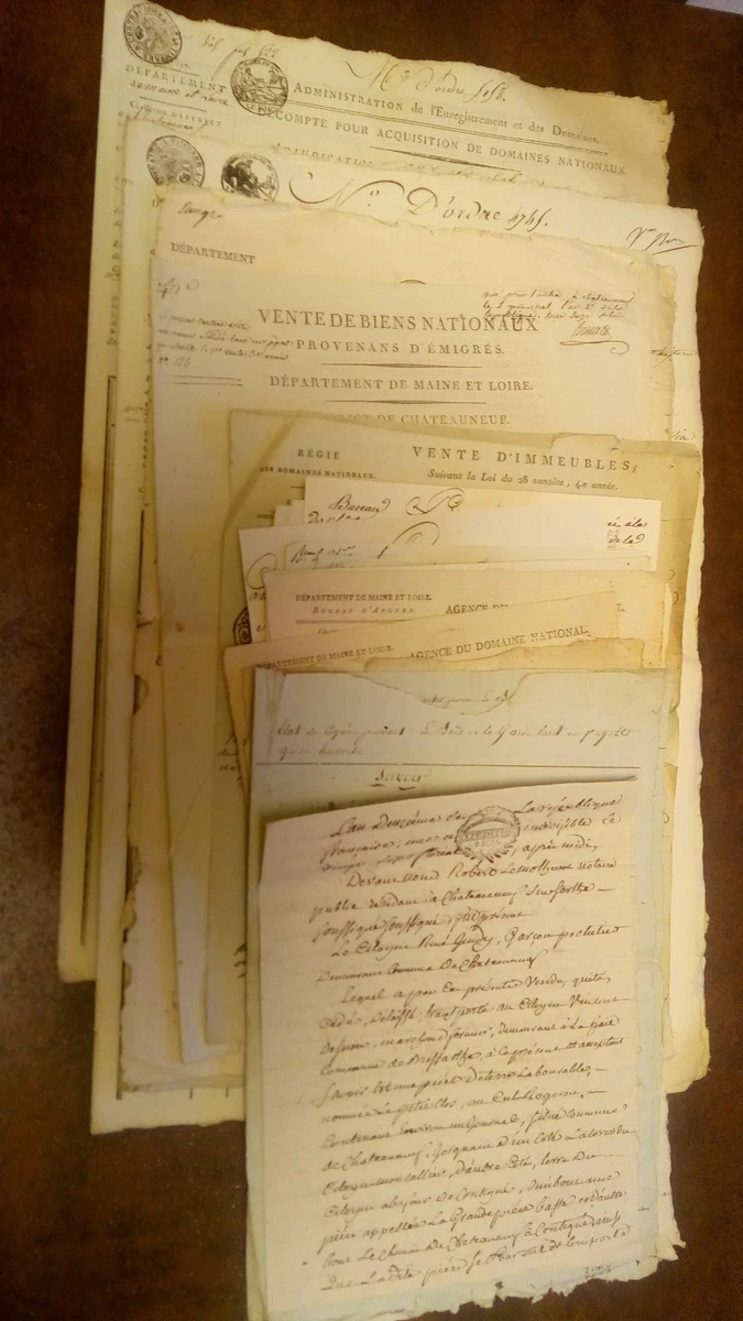 VIEUX PAPIERS LOT 2 DOCUMENTS Anciens XIXe Certificat Decharge