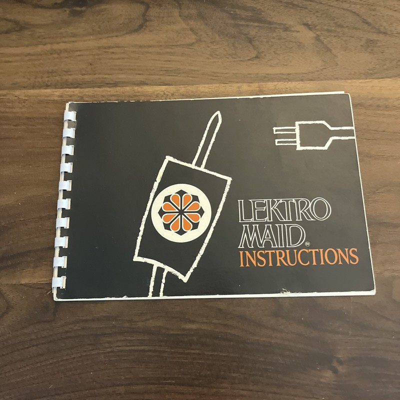 VTG LEKTRO MAID INSTUCTIONS FOR AUTO CONTROLLED COOKING SKILLET 1970