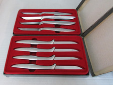 2 SETS OF 4 GERBER MIMING STEAK KNIVES-ORIG BOX- MADE IN USA 8.5" NWOT