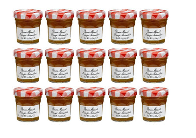 Bonne Maman Orange Marmalade 1 Ounce Jars (Pack of 15) Highest Quality Fruit