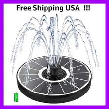 Solar Fountain Pump with 2000 mAh Battery Backup Works in Shade, 3.5 W Glass ...