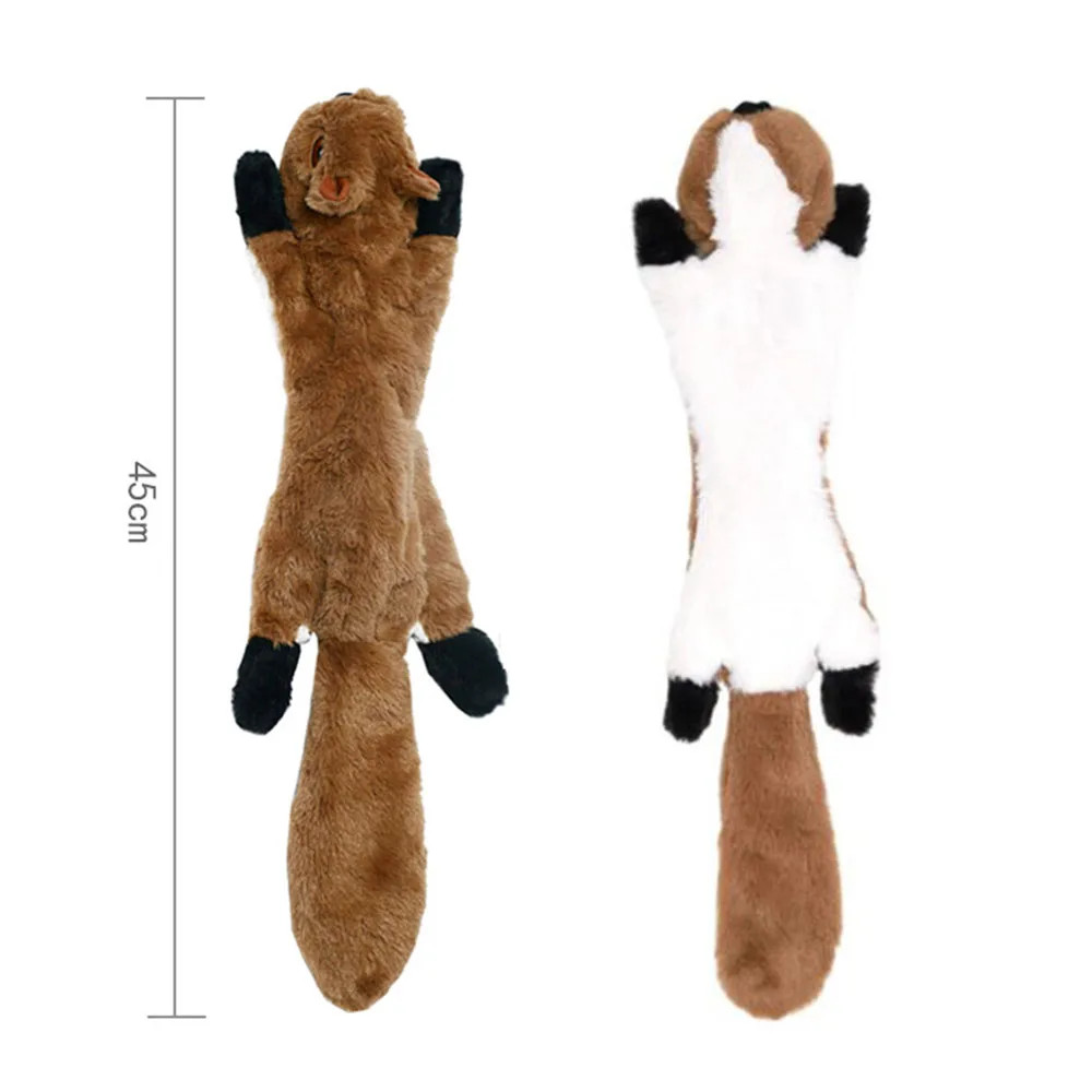 Funny Simulated Animal No Stuffing Dog Toy with Squeakers Du