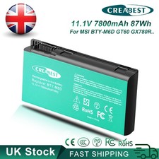 7.8Ah 11.1V Battery BTY-M6D For MSI Gt660 Gt663 Gt680 Gt683 Gx680 Gx780 Gt780
