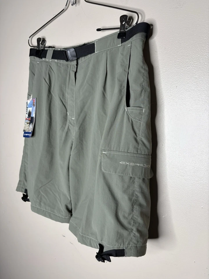 Exofficio Womens M Amphi Shorts Sage Green Thigh Cinch Short UV 30 Outdoor Hike - Image 2 of 4