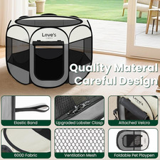 Pet Puppy Dog Playpen, Small Dog Tent Crates Cage Indoor/Outdoor, Portable Pl...