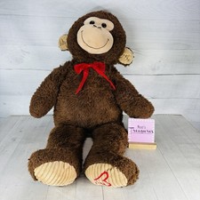 Walmart BROWN MONKEY 282867 Red Ribbon Jumbo Stuffed Wild Animal 36  Plush