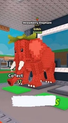 Steal a brain rot Strawberry Elephant Video Game Character 