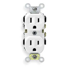Hubbell Wiring Device-Kellems Hbl5252w Straight Blade Receptacle, 5-15R, 15 A,