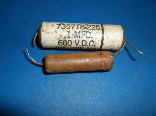 2 Vintage Spark .1 MFD CAPACITORS FOR Ignition Model Airplane Engines
