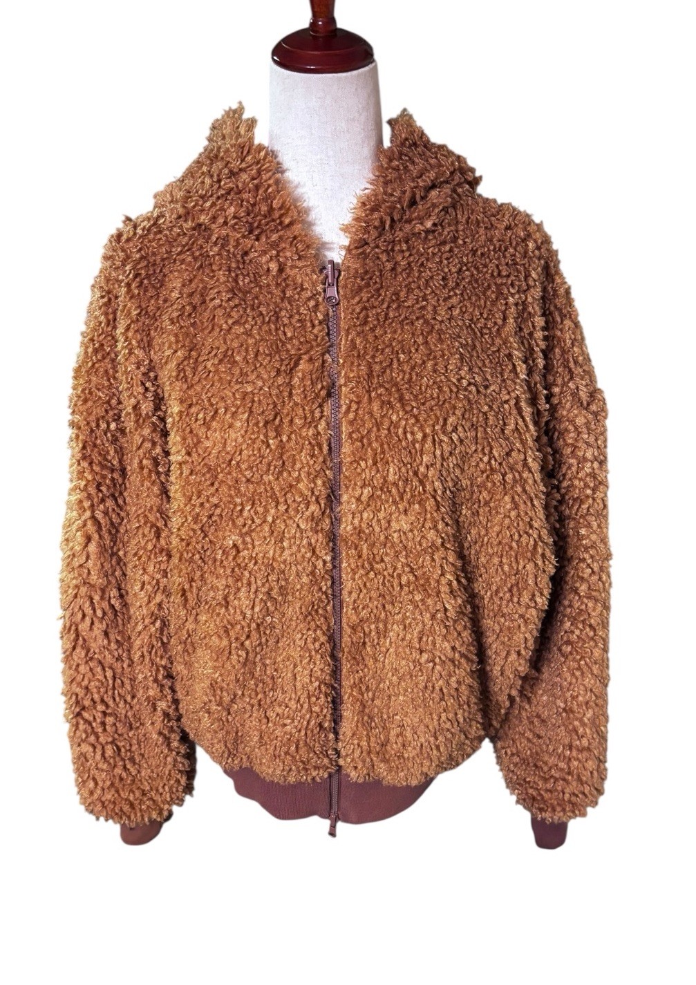 Sportmax Code Jacket Brown Teddy Bear Reversible … - image 4