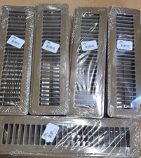 Lot of 5 NEW  2" x 12" Heavy Duty Floor Register, Brown Lima Register Company