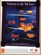 Jell-O Jigglers 1997 Vintage Print Ad Halloween Bat Cave Creepy Mold Set Art