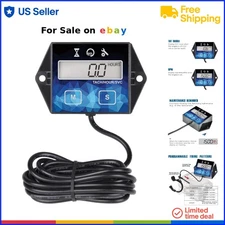 Digital Hour Meter Tachometer Maintenance Reminder for Lawn Mower ATV Marine