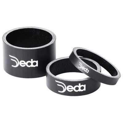Deda Elementi Unisex-Kohlenstoff-Abstandshalter für Kopfhörer, 3 mm, Schwarz Lei