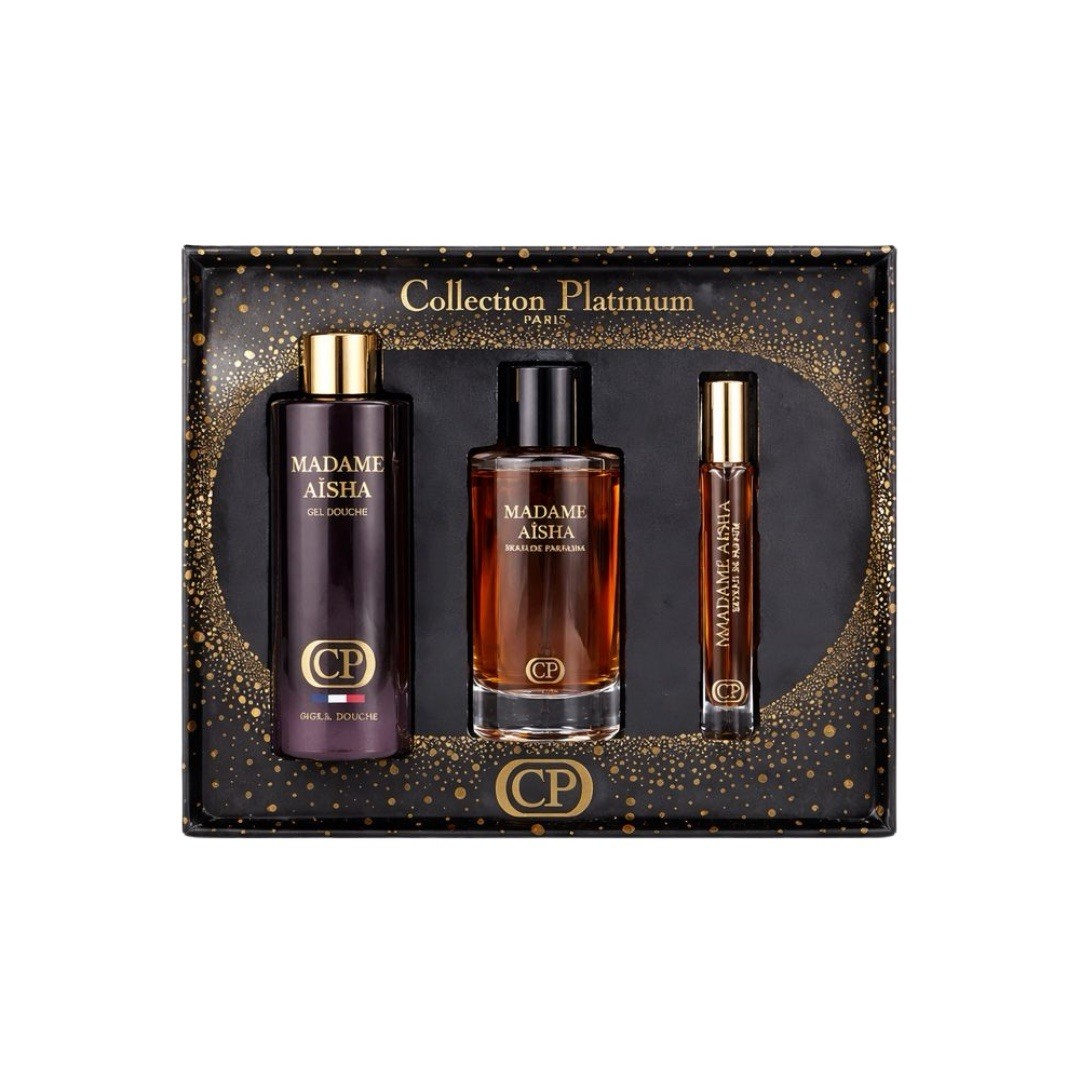 Coffret Parfum Madame Aisha Collection Platinum Paris : le cadeau de luxe parfait pour femme