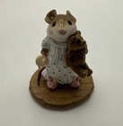 Wee Forest Folk M218 Mousey's Bunny Slippers White Pink Green Gown WFF '96 w/Box — photo 8